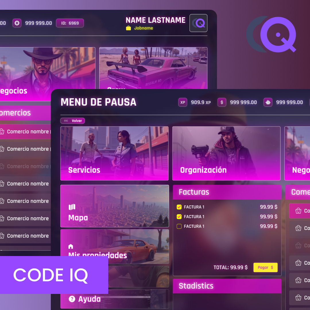 Rediseño UI - CodeIQ Pause Menu